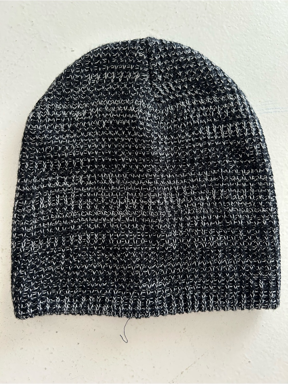 Black & White Marled Knit Beanie